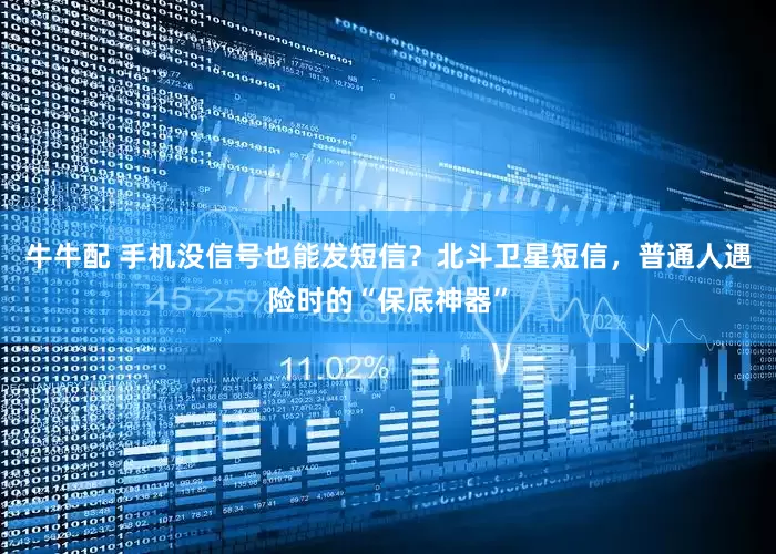 牛牛配 手机没信号也能发短信？北斗卫星短信，普通人遇险时的“保底神器”